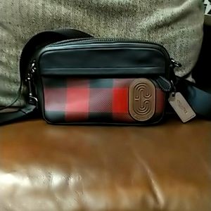 NWOT Coach Crossbody Buffalo Plaid